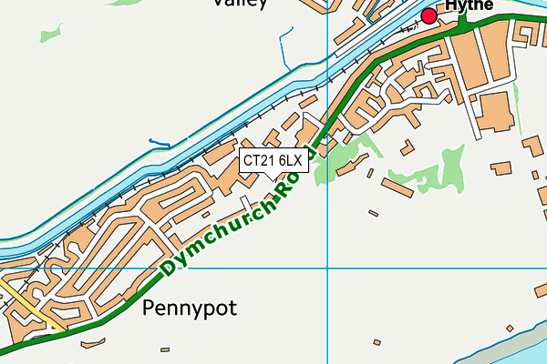 CT21 6LX map - OS VectorMap District (Ordnance Survey) CT21 6LX map - OS VectorMap District (Ordnance Survey)