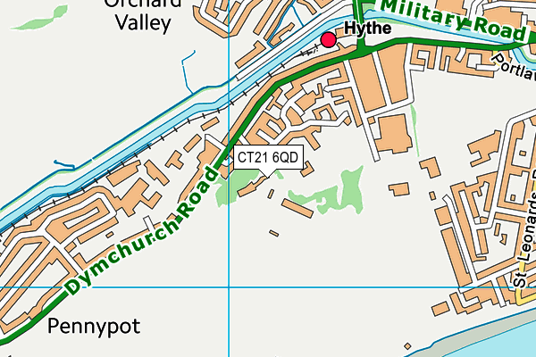 CT21 6QD map - OS VectorMap District (Ordnance Survey)