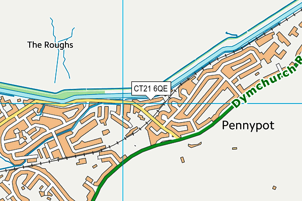 CT21 6QE map - OS VectorMap District (Ordnance Survey) CT21 6QE map - OS VectorMap District (Ordnance Survey)