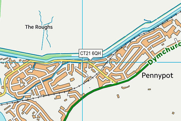 CT21 6QH map - OS VectorMap District (Ordnance Survey) CT21 6QH map - OS VectorMap District (Ordnance Survey)