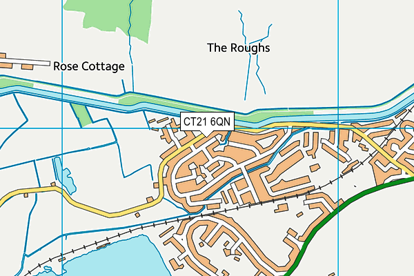 CT21 6QN map - OS VectorMap District (Ordnance Survey) CT21 6QN map - OS VectorMap District (Ordnance Survey)