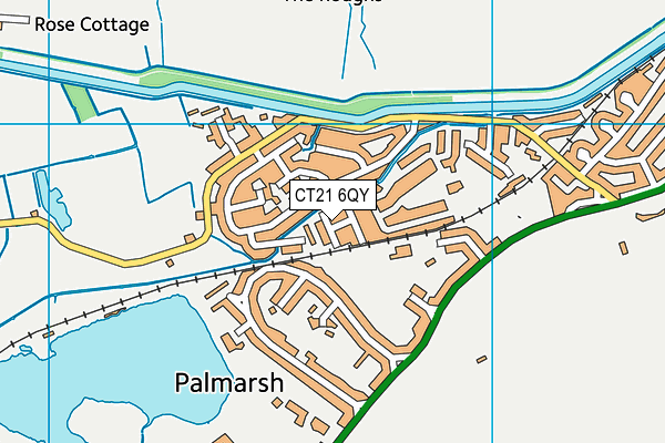 CT21 6QY map - OS VectorMap District (Ordnance Survey) CT21 6QY map - OS VectorMap District (Ordnance Survey)