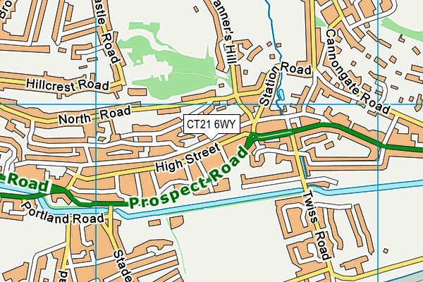 CT21 6WY map - OS VectorMap District (Ordnance Survey) CT21 6WY map - OS VectorMap District (Ordnance Survey)