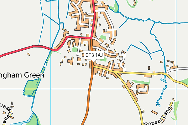 CT3 1AJ map - OS VectorMap District (Ordnance Survey) CT3 1AJ map - OS VectorMap District (Ordnance Survey)