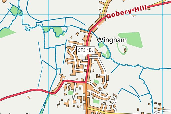 CT3 1BJ map - OS VectorMap District (Ordnance Survey) CT3 1BJ map - OS VectorMap District (Ordnance Survey)