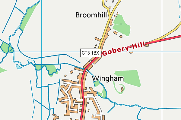 CT3 1BX map - OS VectorMap District (Ordnance Survey)