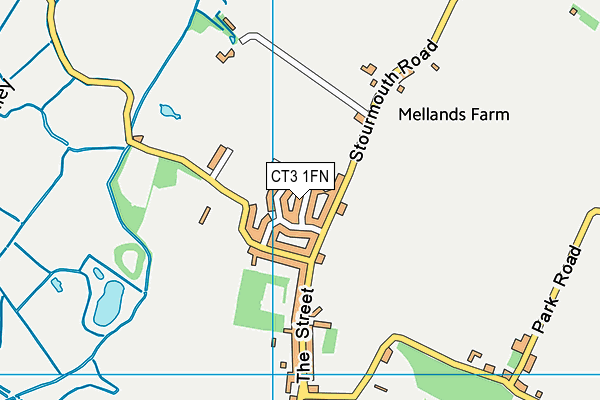CT3 1FN map - OS VectorMap District (Ordnance Survey) CT3 1FN map - OS VectorMap District (Ordnance Survey)