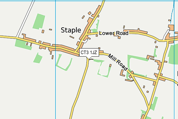 CT3 1JZ map - OS VectorMap District (Ordnance Survey) CT3 1JZ map - OS VectorMap District (Ordnance Survey)