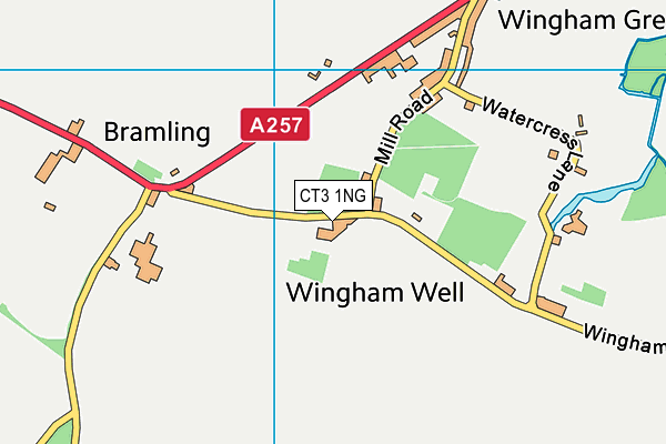 CT3 1NG map - OS VectorMap District (Ordnance Survey) CT3 1NG map - OS VectorMap District (Ordnance Survey)