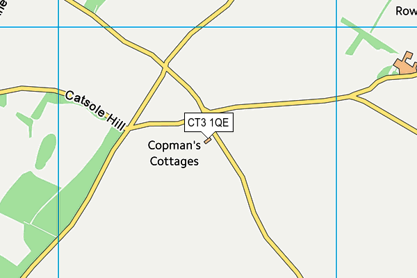 CT3 1QE map - OS VectorMap District (Ordnance Survey) CT3 1QE map - OS VectorMap District (Ordnance Survey)