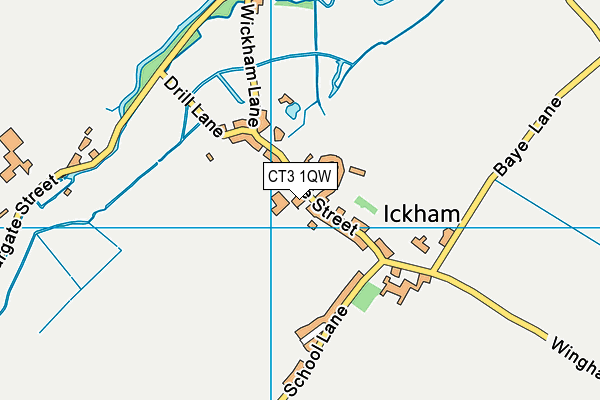 CT3 1QW map - OS VectorMap District (Ordnance Survey) CT3 1QW map - OS VectorMap District (Ordnance Survey)
