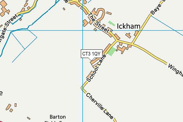 CT3 1QY map - OS VectorMap District (Ordnance Survey) CT3 1QY map - OS VectorMap District (Ordnance Survey)