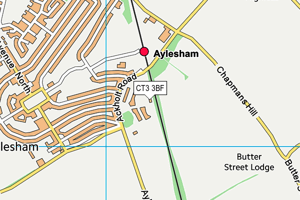 CT3 3BF map - OS VectorMap District (Ordnance Survey) CT3 3BF map - OS VectorMap District (Ordnance Survey)