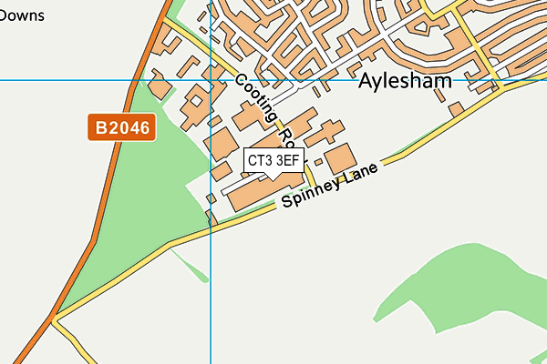 CT3 3EF map - OS VectorMap District (Ordnance Survey) CT3 3EF map - OS VectorMap District (Ordnance Survey)