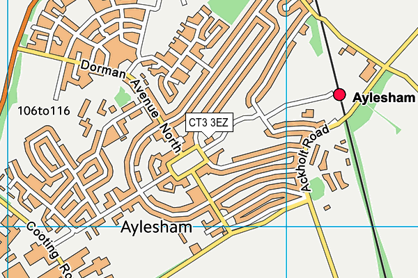 CT3 3EZ map - OS VectorMap District (Ordnance Survey) CT3 3EZ map - OS VectorMap District (Ordnance Survey)