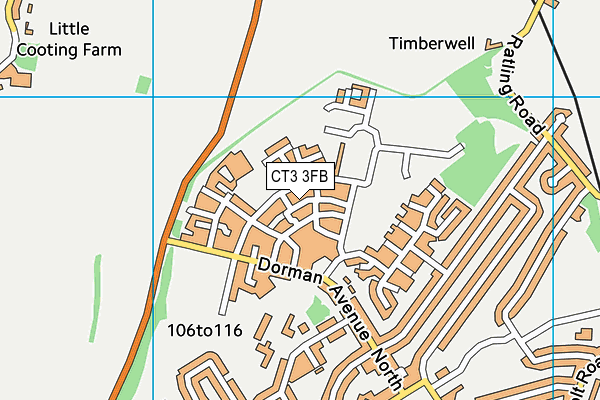 CT3 3FB map - OS VectorMap District (Ordnance Survey) CT3 3FB map - OS VectorMap District (Ordnance Survey)