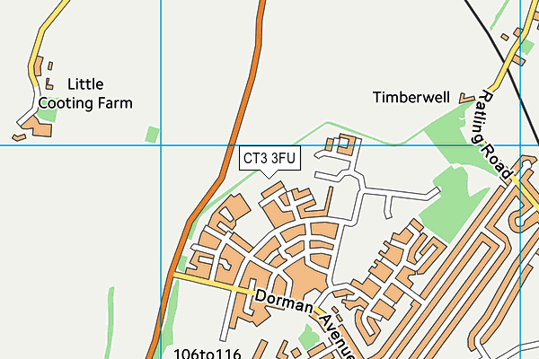 CT3 3FU map - OS VectorMap District (Ordnance Survey) CT3 3FU map - OS VectorMap District (Ordnance Survey)