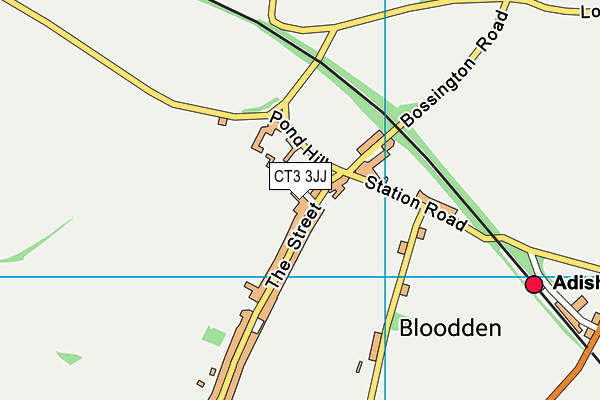CT3 3JJ map - OS VectorMap District (Ordnance Survey) CT3 3JJ map - OS VectorMap District (Ordnance Survey)