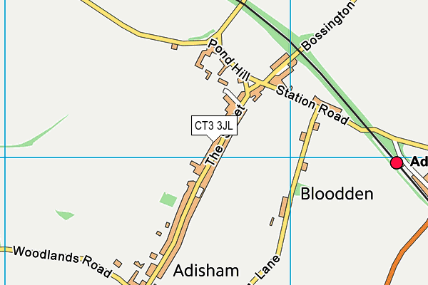 CT3 3JL map - OS VectorMap District (Ordnance Survey) CT3 3JL map - OS VectorMap District (Ordnance Survey)