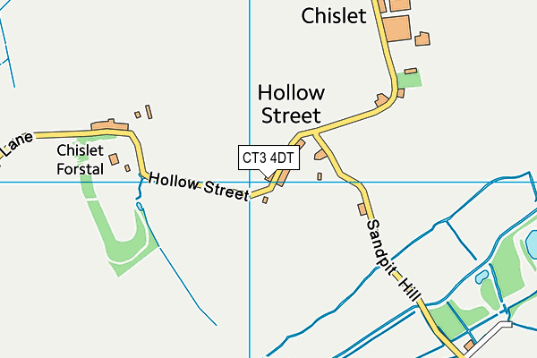 CT3 4DT map - OS VectorMap District (Ordnance Survey) CT3 4DT map - OS VectorMap District (Ordnance Survey)