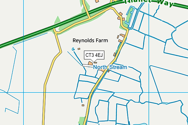 CT3 4EJ map - OS VectorMap District (Ordnance Survey) CT3 4EJ map - OS VectorMap District (Ordnance Survey)