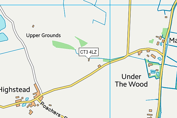 CT3 4LZ map - OS VectorMap District (Ordnance Survey) CT3 4LZ map - OS VectorMap District (Ordnance Survey)