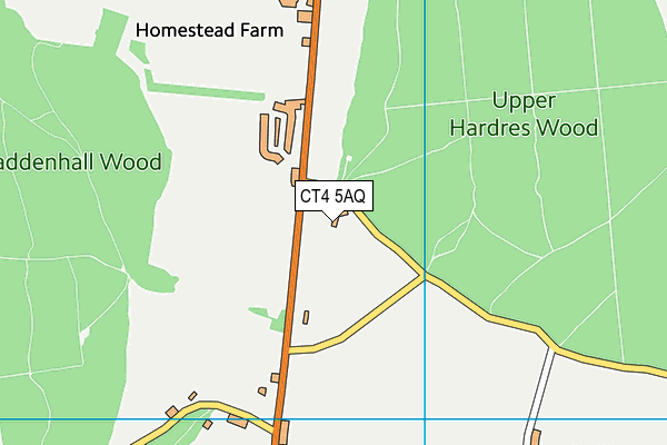 CT4 5AQ map - OS VectorMap District (Ordnance Survey) CT4 5AQ map - OS VectorMap District (Ordnance Survey)