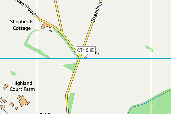 CT4 5HE map - OS VectorMap District (Ordnance Survey) CT4 5HE map - OS VectorMap District (Ordnance Survey)