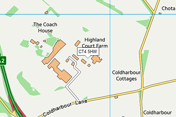 CT4 5HW map - OS VectorMap District (Ordnance Survey) CT4 5HW map - OS VectorMap District (Ordnance Survey)