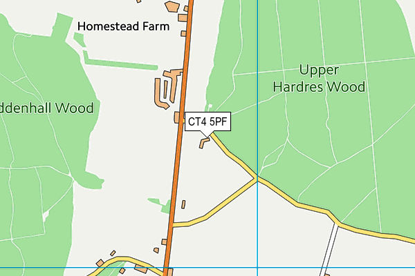 CT4 5PF map - OS VectorMap District (Ordnance Survey) CT4 5PF map - OS VectorMap District (Ordnance Survey)