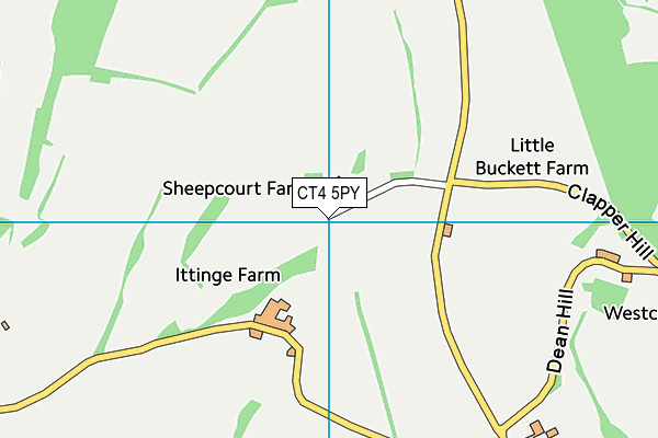 CT4 5PY map - OS VectorMap District (Ordnance Survey) CT4 5PY map - OS VectorMap District (Ordnance Survey)