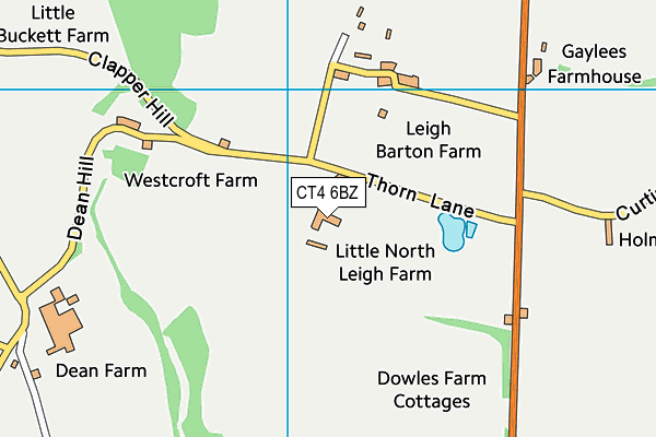 CT4 6BZ map - OS VectorMap District (Ordnance Survey) CT4 6BZ map - OS VectorMap District (Ordnance Survey)