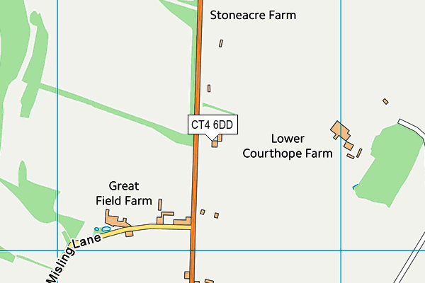 CT4 6DD map - OS VectorMap District (Ordnance Survey) CT4 6DD map - OS VectorMap District (Ordnance Survey)