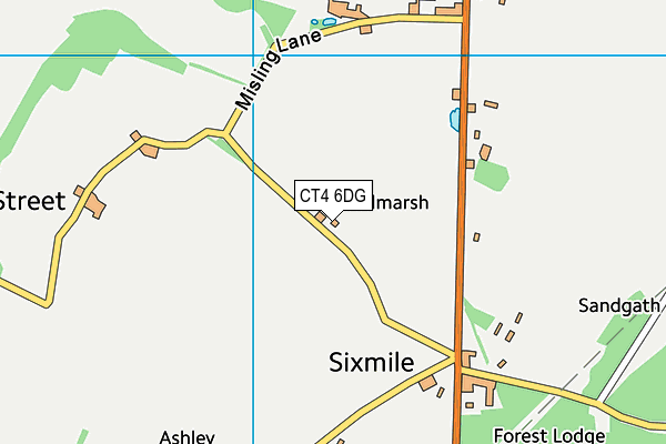 CT4 6DG map - OS VectorMap District (Ordnance Survey) CT4 6DG map - OS VectorMap District (Ordnance Survey)