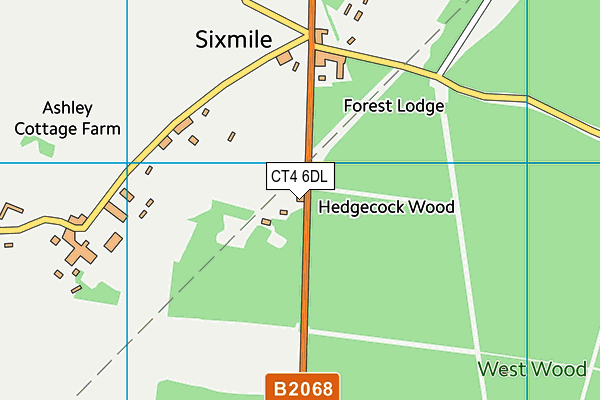 CT4 6DL map - OS VectorMap District (Ordnance Survey) CT4 6DL map - OS VectorMap District (Ordnance Survey)