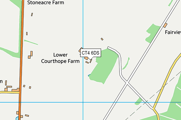 CT4 6DS map - OS VectorMap District (Ordnance Survey) CT4 6DS map - OS VectorMap District (Ordnance Survey)