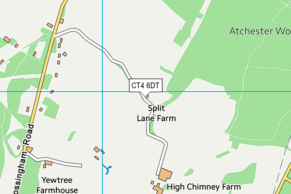 CT4 6DT map - OS VectorMap District (Ordnance Survey) CT4 6DT map - OS VectorMap District (Ordnance Survey)