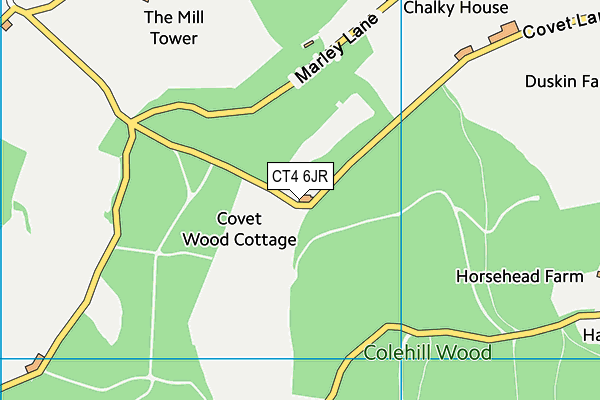 CT4 6JR map - OS VectorMap District (Ordnance Survey) CT4 6JR map - OS VectorMap District (Ordnance Survey)