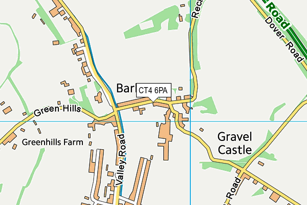 CT4 6PA map - OS VectorMap District (Ordnance Survey) CT4 6PA map - OS VectorMap District (Ordnance Survey)