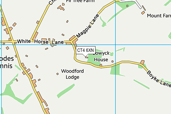 CT4 6XN map - OS VectorMap District (Ordnance Survey) CT4 6XN map - OS VectorMap District (Ordnance Survey)