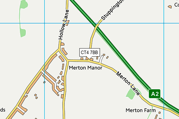 CT4 7BB map - OS VectorMap District (Ordnance Survey) CT4 7BB map - OS VectorMap District (Ordnance Survey)