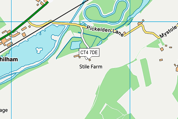 CT4 7DE map - OS VectorMap District (Ordnance Survey) CT4 7DE map - OS VectorMap District (Ordnance Survey)