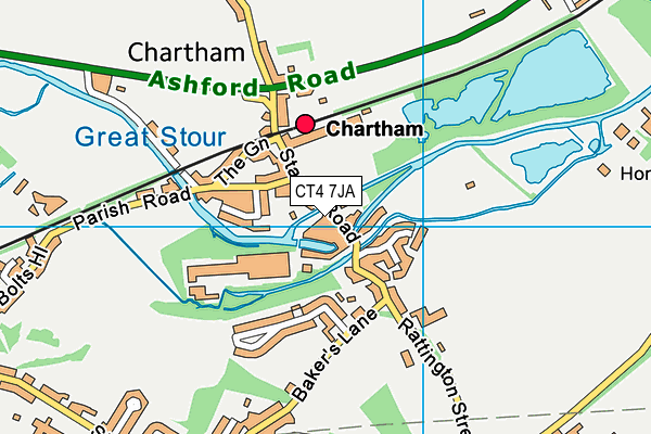CT4 7JA map - OS VectorMap District (Ordnance Survey) CT4 7JA map - OS VectorMap District (Ordnance Survey)