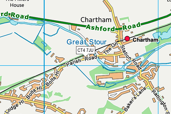 CT4 7JU map - OS VectorMap District (Ordnance Survey) CT4 7JU map - OS VectorMap District (Ordnance Survey)