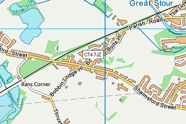 CT4 7JZ map - OS VectorMap District (Ordnance Survey) CT4 7JZ map - OS VectorMap District (Ordnance Survey)