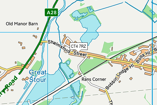 CT4 7RZ map - OS VectorMap District (Ordnance Survey) CT4 7RZ map - OS VectorMap District (Ordnance Survey)