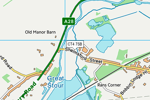 CT4 7SB map - OS VectorMap District (Ordnance Survey) CT4 7SB map - OS VectorMap District (Ordnance Survey)