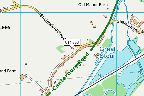 CT4 8BS map - OS VectorMap District (Ordnance Survey) CT4 8BS map - OS VectorMap District (Ordnance Survey)