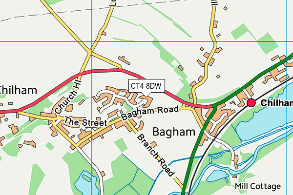 CT4 8DW map - OS VectorMap District (Ordnance Survey) CT4 8DW map - OS VectorMap District (Ordnance Survey)