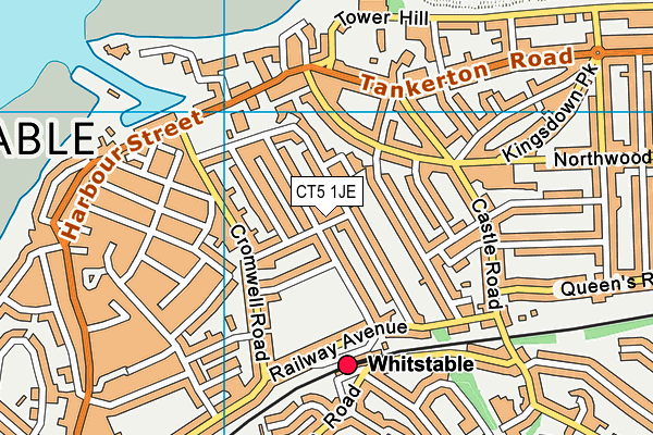 CT5 1JE map - OS VectorMap District (Ordnance Survey) CT5 1JE map - OS VectorMap District (Ordnance Survey)